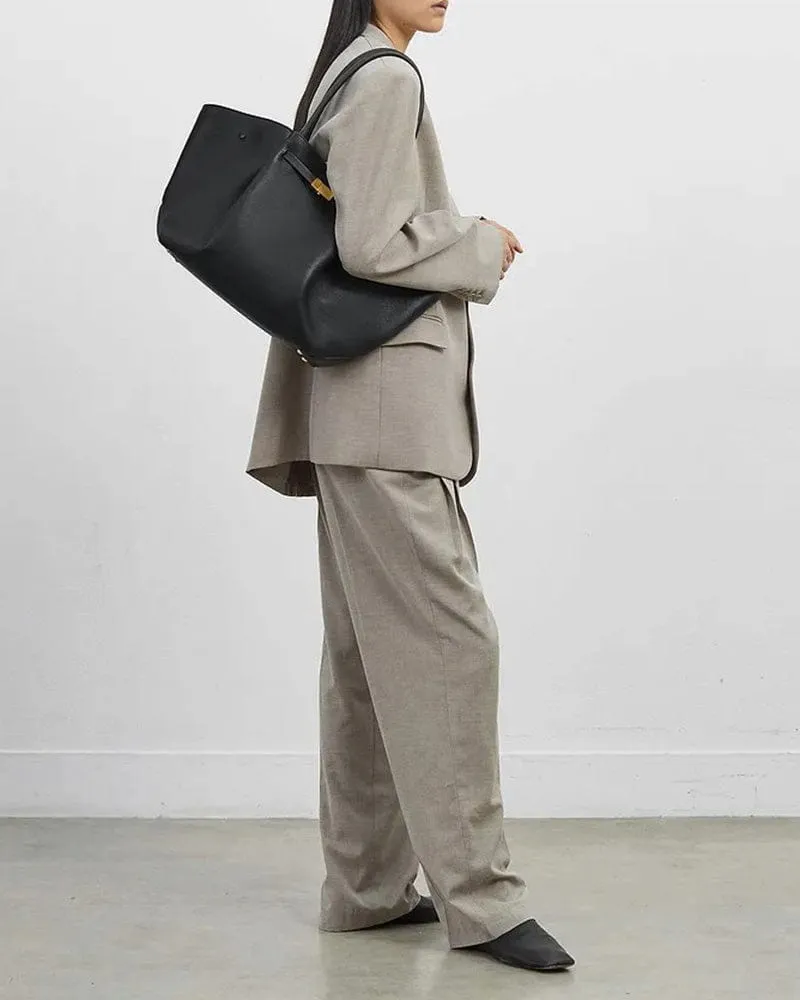 Women's New York Belted Leather Tote Bag sold by Larosa product image thumbnail 5