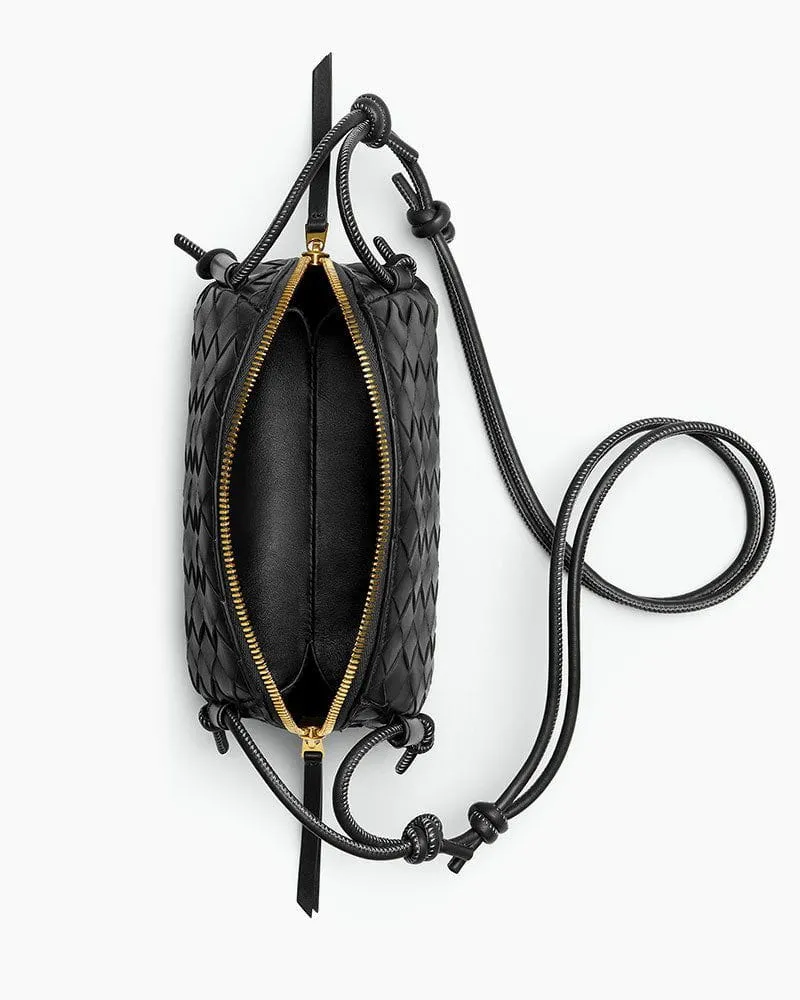 Women's Concert Pouch Intrecciato Leather Shoulder Bag sold by Larosa product image thumbnail 3