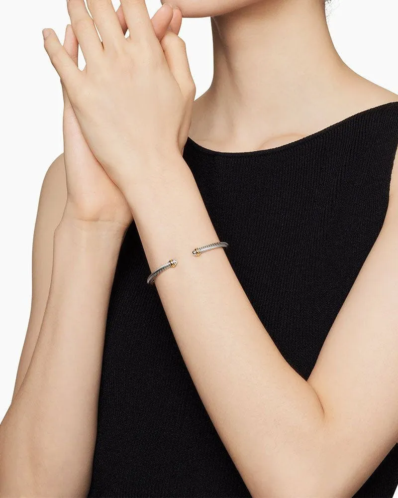 Classic Cable Bracelet, 4mm sold by Larosa product image thumbnail 3