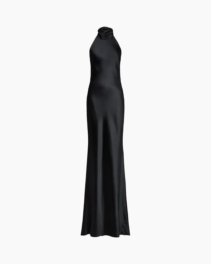 Stretch Satin Evening Dress sold by Larosa product image thumbnail 2