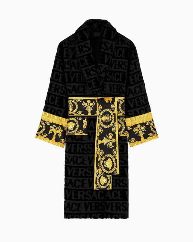 Cotton Terry Baroque Bathrobe made by Larosa