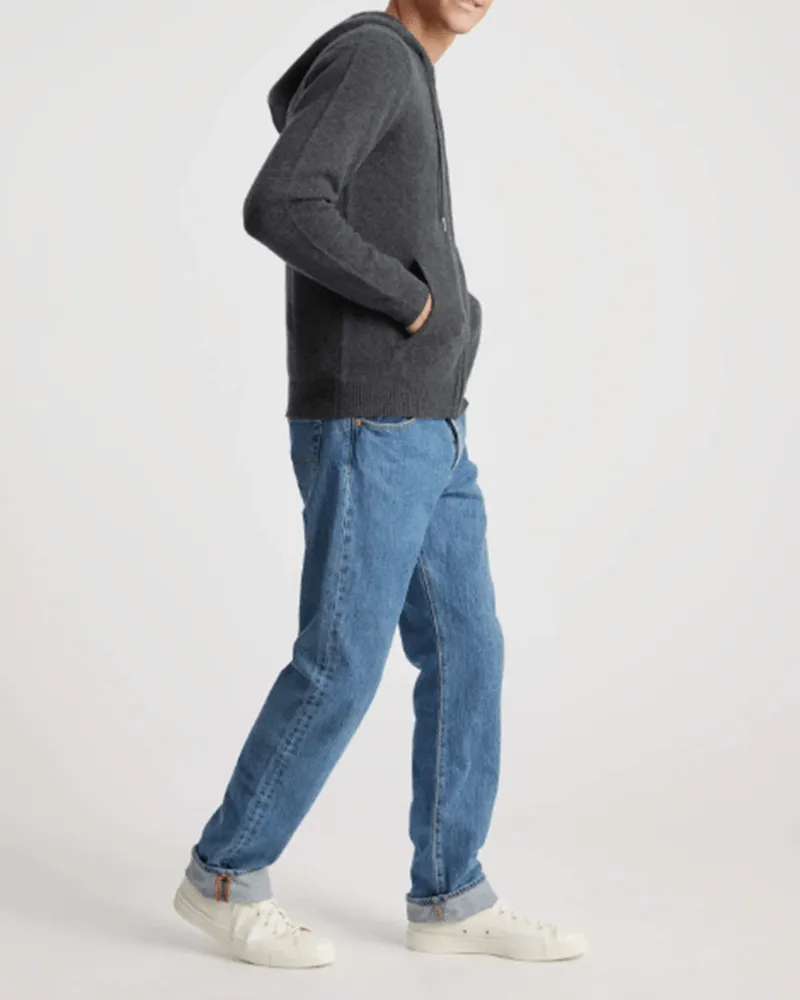 Men's 100% Cashmere Full-Zip Hooded Cardigan sold by Larosa product image thumbnail 3