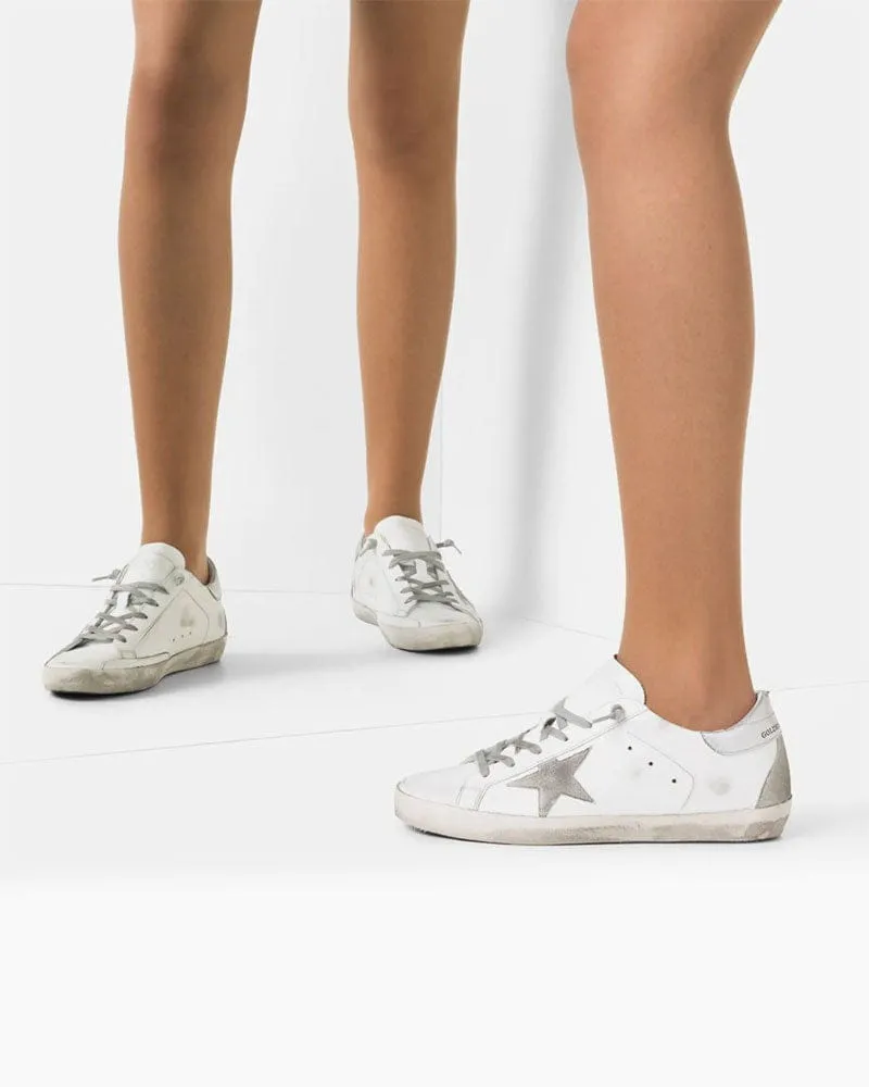 Women's Super Star Distressed Leather Low Top Sneakers sold by Larosa product image thumbnail 3