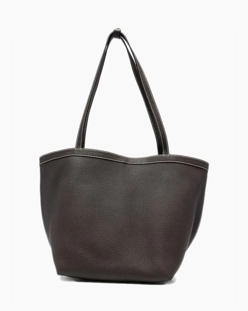 Women's Contrast-stitching Tote Bag Leather Tote Bag sold by Larosa