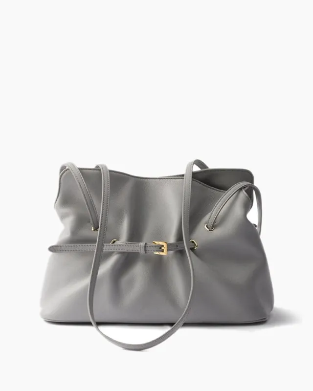 Leather Drawstring Shoulder Bag sold by Larosa