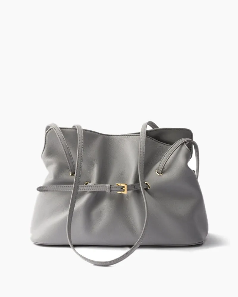 Leather Drawstring Shoulder Bag sold by Larosa