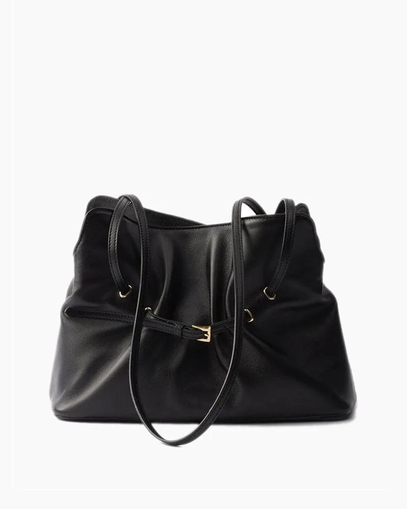 Leather Drawstring Shoulder Bag sold by Larosa product image thumbnail 5