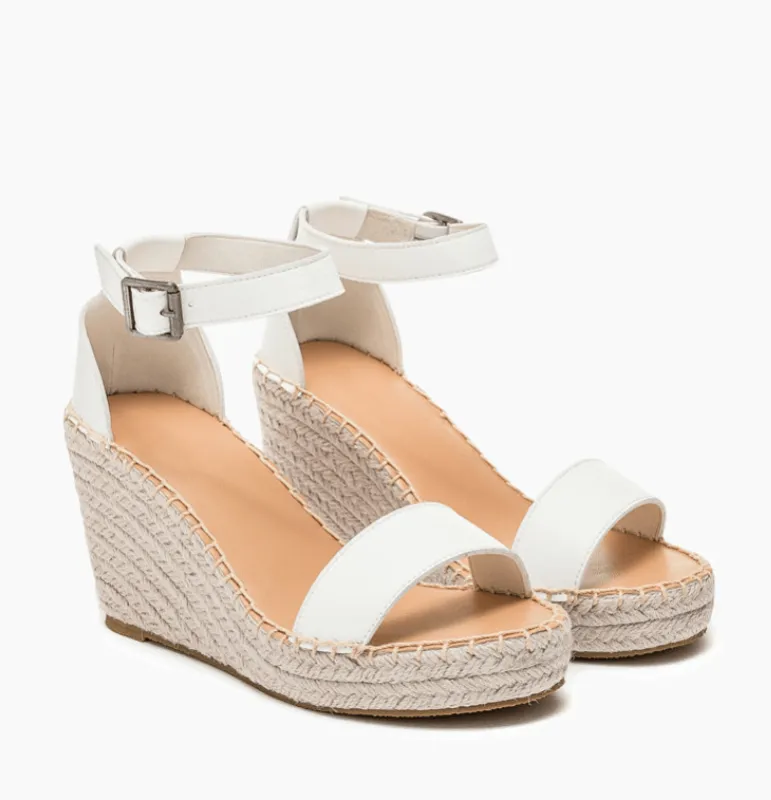 (Clean Up - US 9) Platform Ankle Strap Sandals sold by Larosa