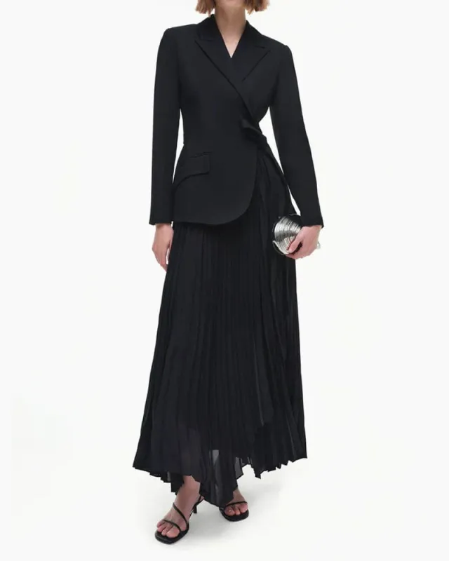 (Pre-sale) Classic Crepe Combo Blazer Dress sold by Larosa