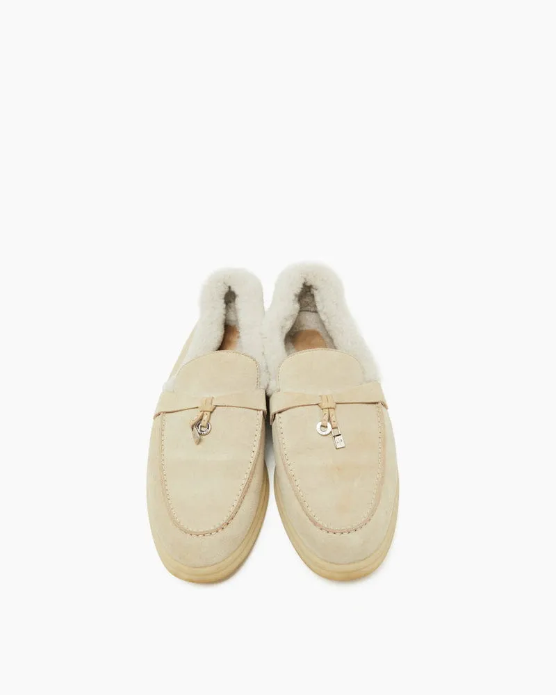 Suede and Shearling Fur Charms Walk Loafers sold by Larosa product image thumbnail 4