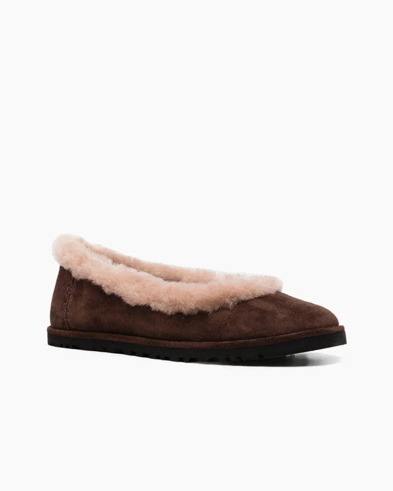 Women's Coffee Fur Ballet Flat sold by Larosa product image thumbnail 2