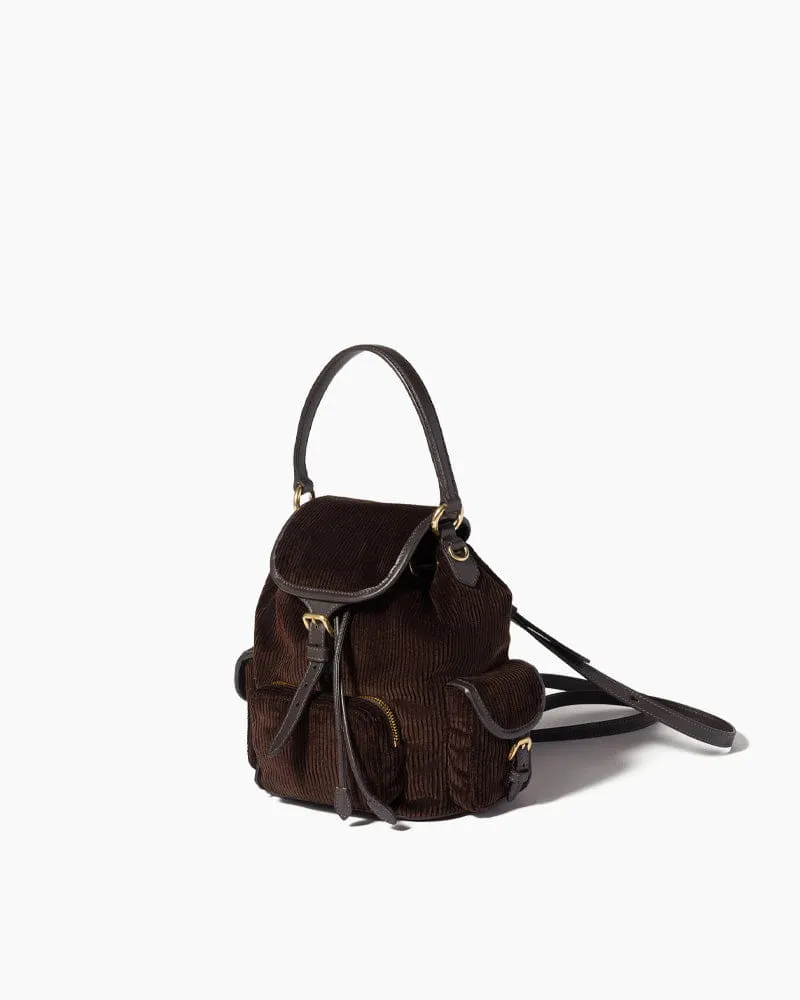 Vintage Style Corduroy Rucksack sold by Larosa product image thumbnail 2