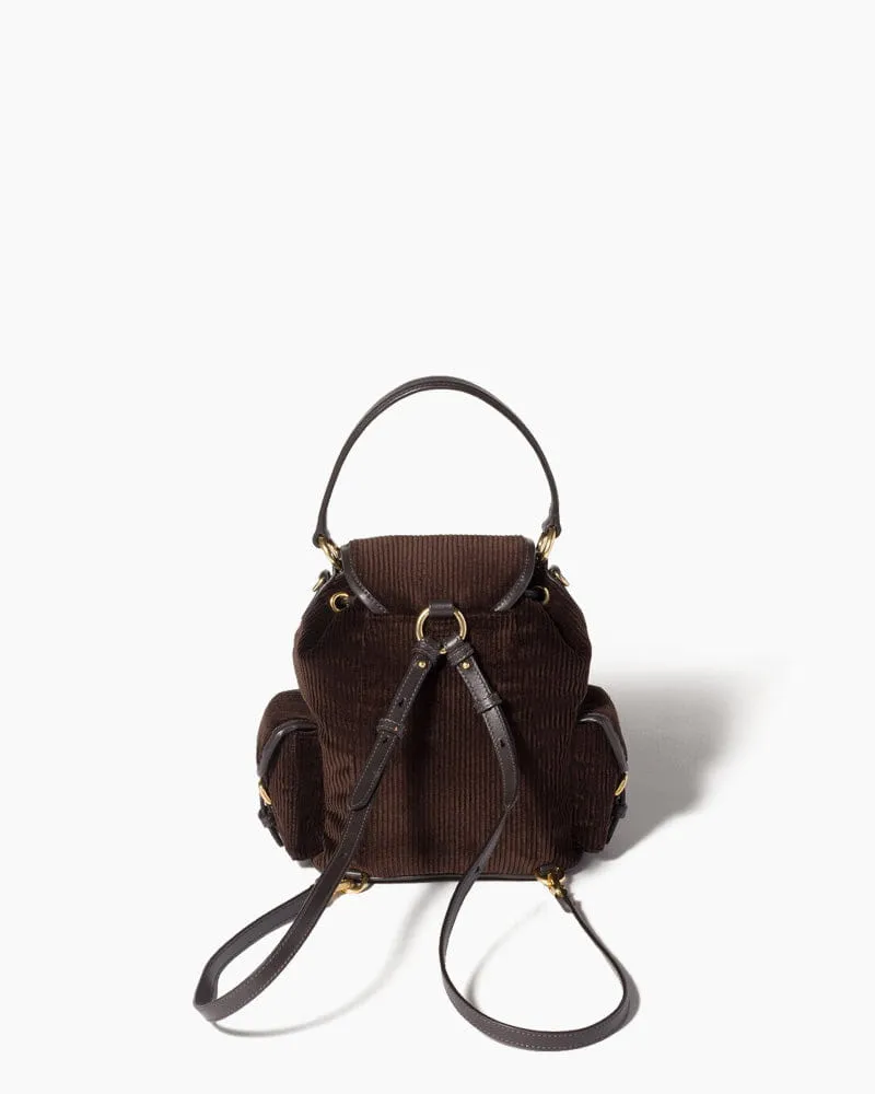 Vintage Style Corduroy Rucksack sold by Larosa product image thumbnail 3