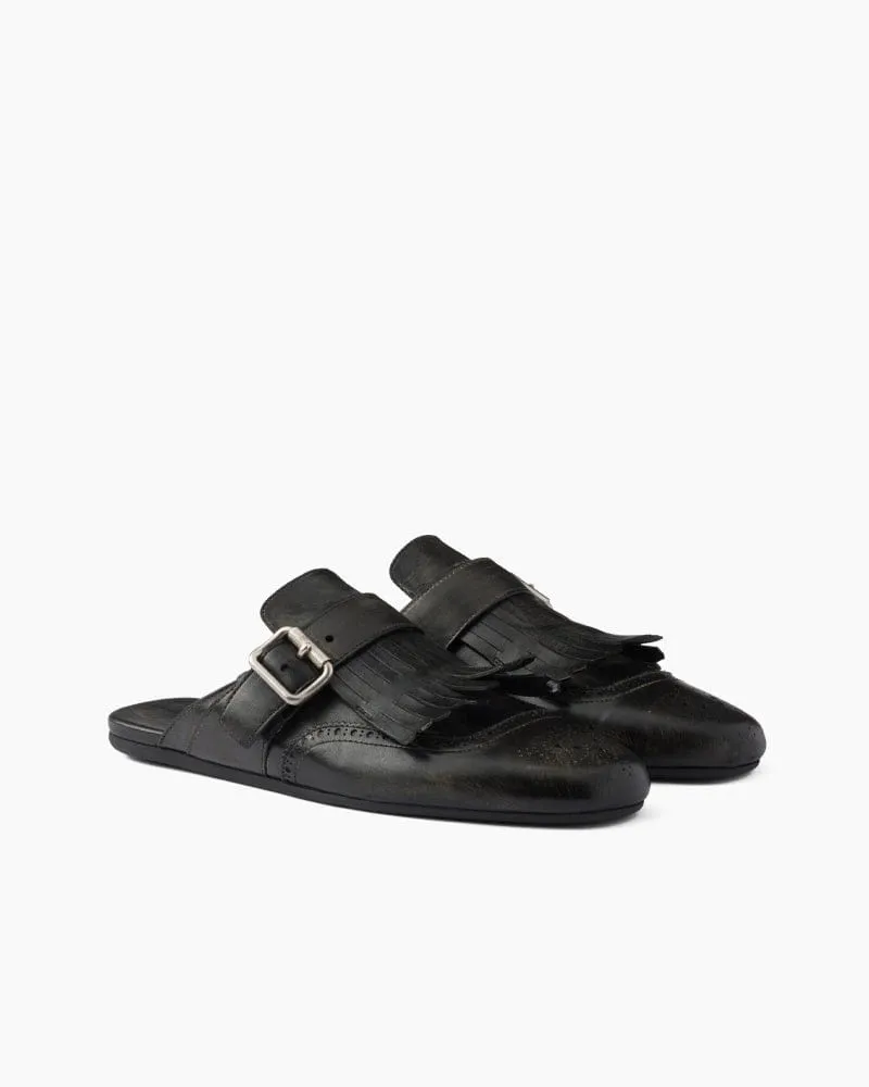 Women's Yeager Fringed Leather Mules sold by Larosa product image thumbnail 5