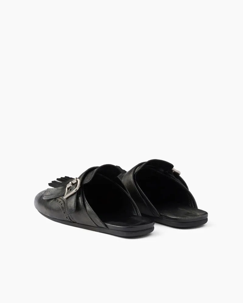 Women's Yeager Fringed Leather Mules sold by Larosa product image thumbnail 3