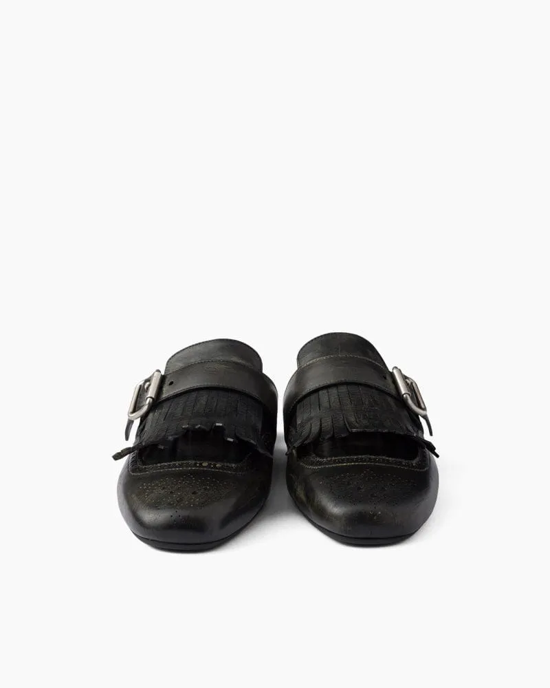 Women's Yeager Fringed Leather Mules sold by Larosa product image thumbnail 4