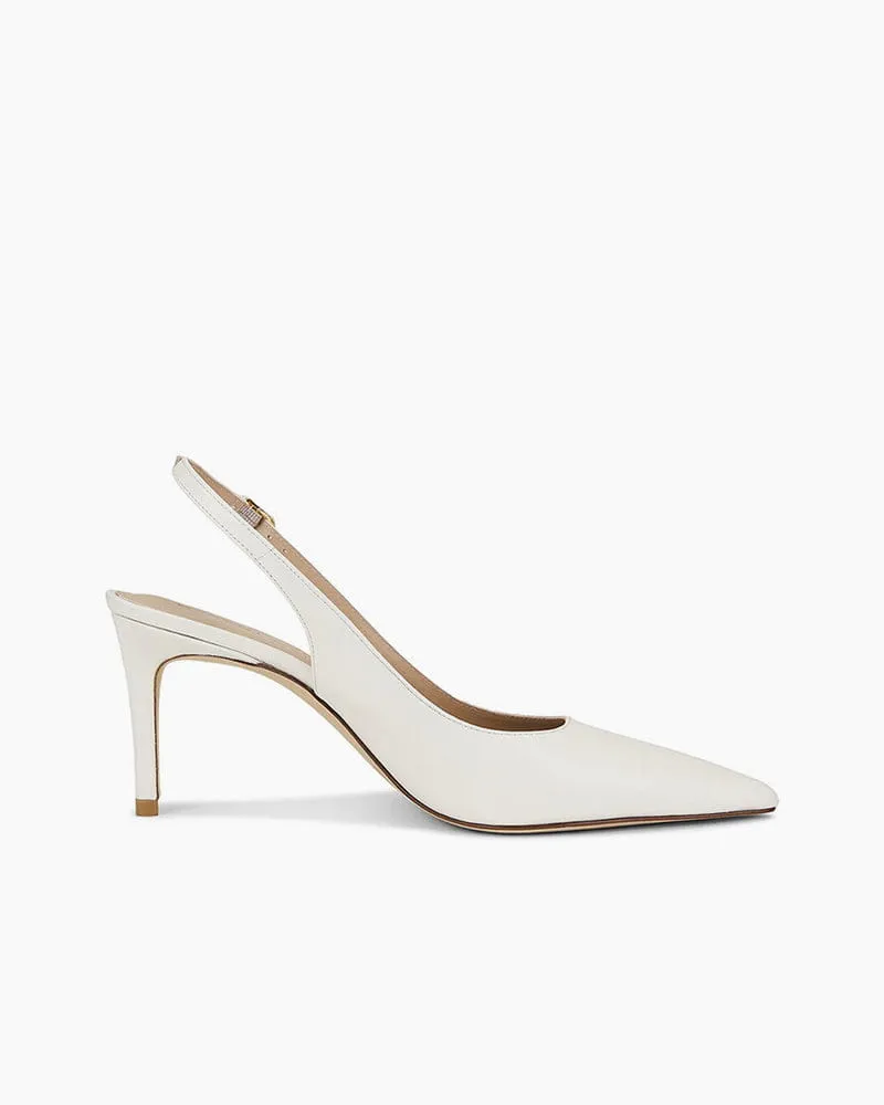 Women‘s Minimalist Pointed Toe Slingback Heels Pumps sold by Larosa