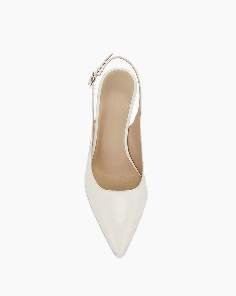 Women‘s Minimalist Pointed Toe Slingback Heels Pumps sold by Larosa product image thumbnail 5