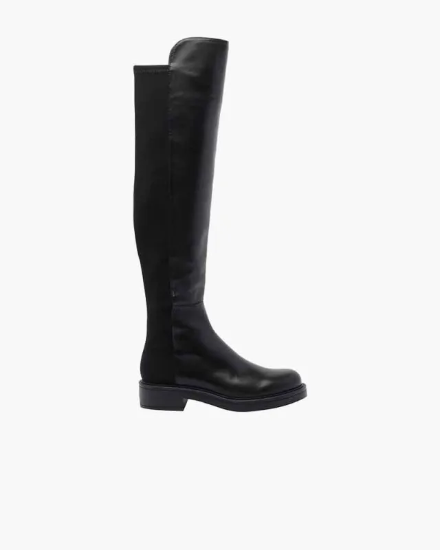 Women's Knee-High Black Leather Boots sold by Larosa
