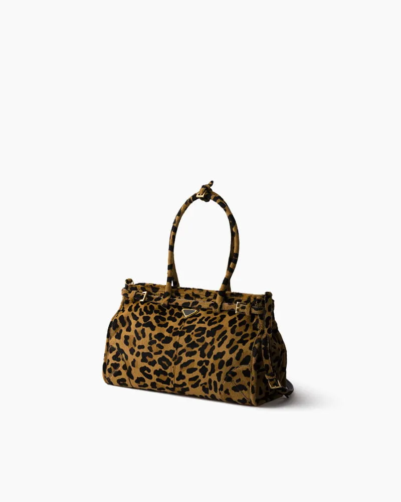(Pre-sale)Large Leopard Print Calf Hair Tote Bag with Buckle Detail sold by Larosa product image thumbnail 3
