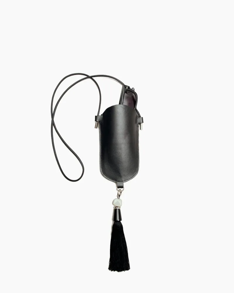 (Pre-sale)Leather Eyeglass Case Necklace with Tassel Detail sold by Larosa product image thumbnail 3