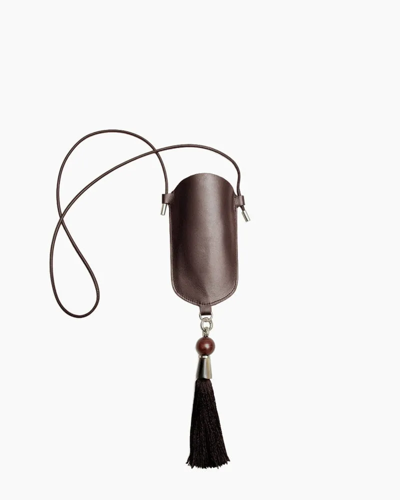 (Pre-sale)Leather Eyeglass Case Necklace with Tassel Detail sold by Larosa product image thumbnail 5