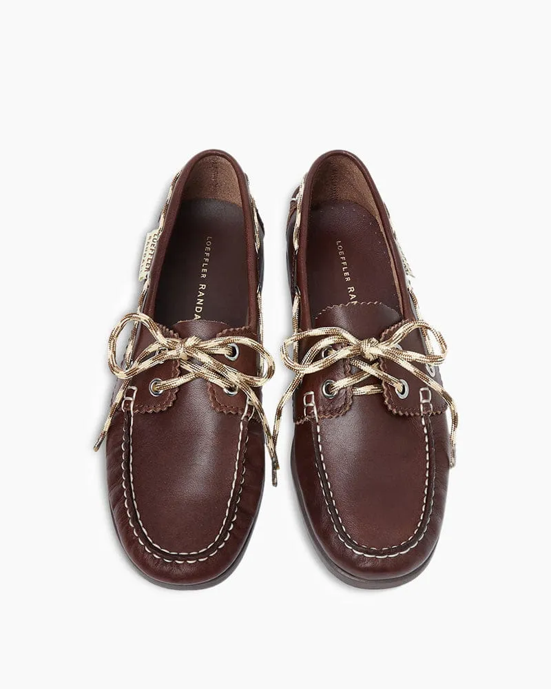 (Pre-sale)Leather Boat Shoes - Dark Brown sold by Larosa