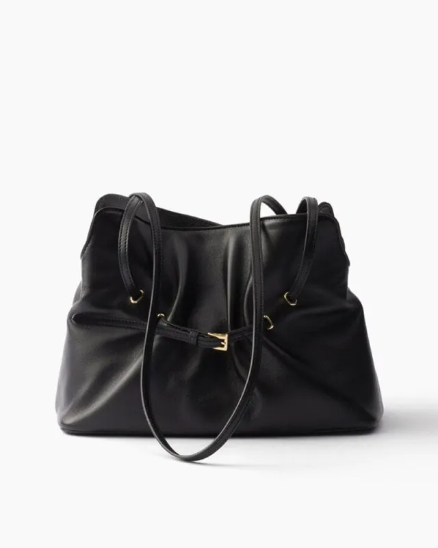 Small Soft Nappa Leather Bag with Buckle Detail sold by Larosa
