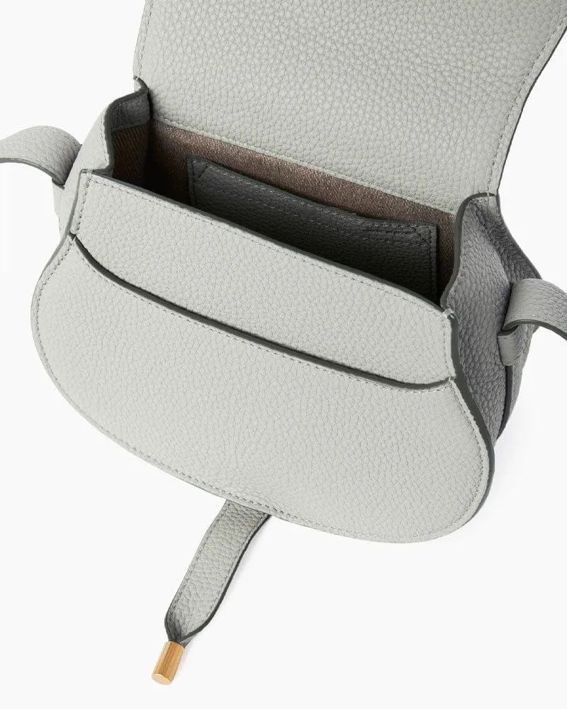 Small Leather Saddle Bag Curved Flap sold by Larosa product image thumbnail 5