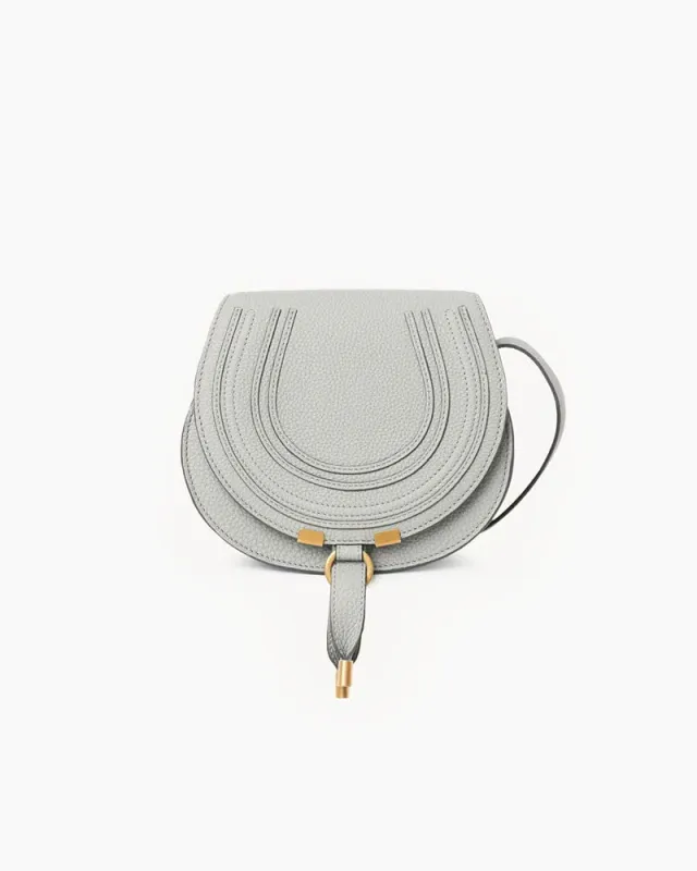 Small Leather Saddle Bag Curved Flap sold by Larosa