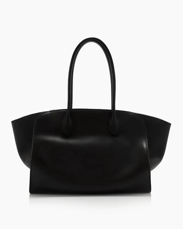 Matte Grained Saddle Leather Tote Tubular Handles sold by Larosa