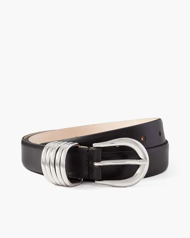 Women's Premium Smooth Leather Belt with Multi-Ring Fastening sold by Larosa