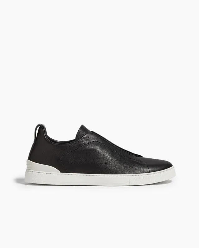 Black Leather Sneakers for First-Class Business Travel sold by Larosa