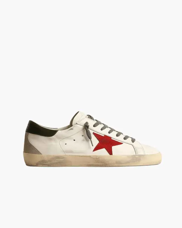 Men's Super-Star Sneakers with Red Star for Effortless Weekend sold by Larosa