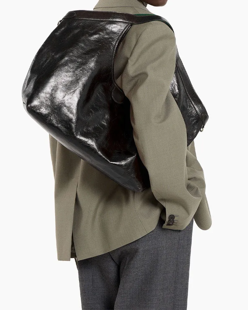 Large Black Leather Tote for Executive Daily Commutes sold by Larosa product image thumbnail 3