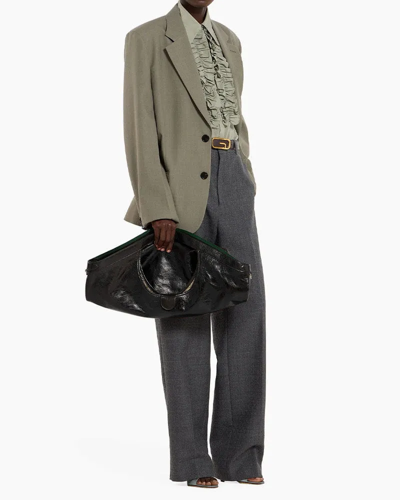 Large Black Leather Tote for Executive Daily Commutes sold by Larosa product image thumbnail 4