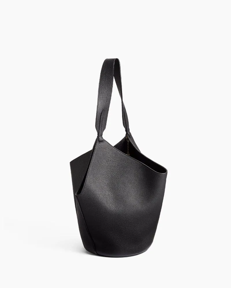 Black Leather Tote for Minimalist Art Gallery Visits sold by Larosa product image thumbnail 2