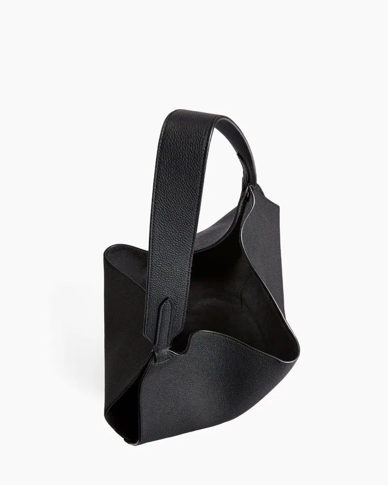 Black Leather Tote for Minimalist Art Gallery Visits sold by Larosa product image thumbnail 3