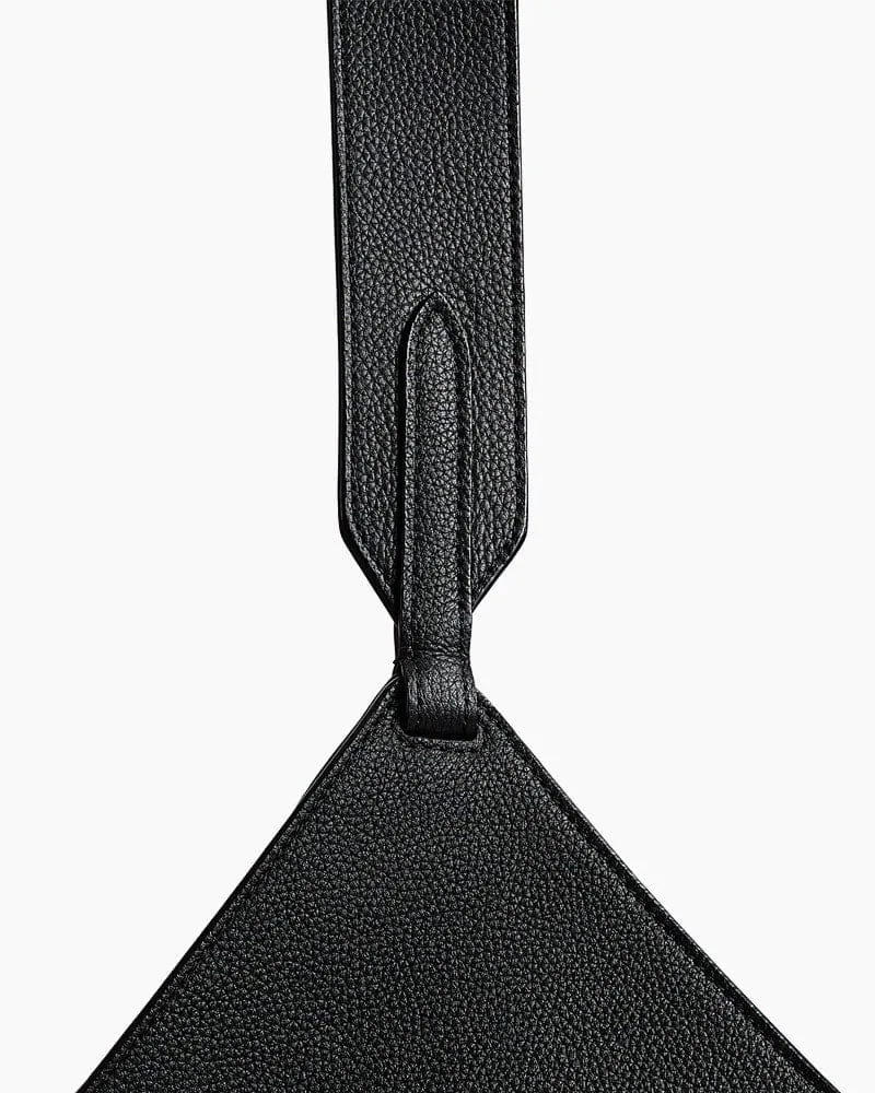 Black Leather Tote for Minimalist Art Gallery Visits sold by Larosa product image thumbnail 4