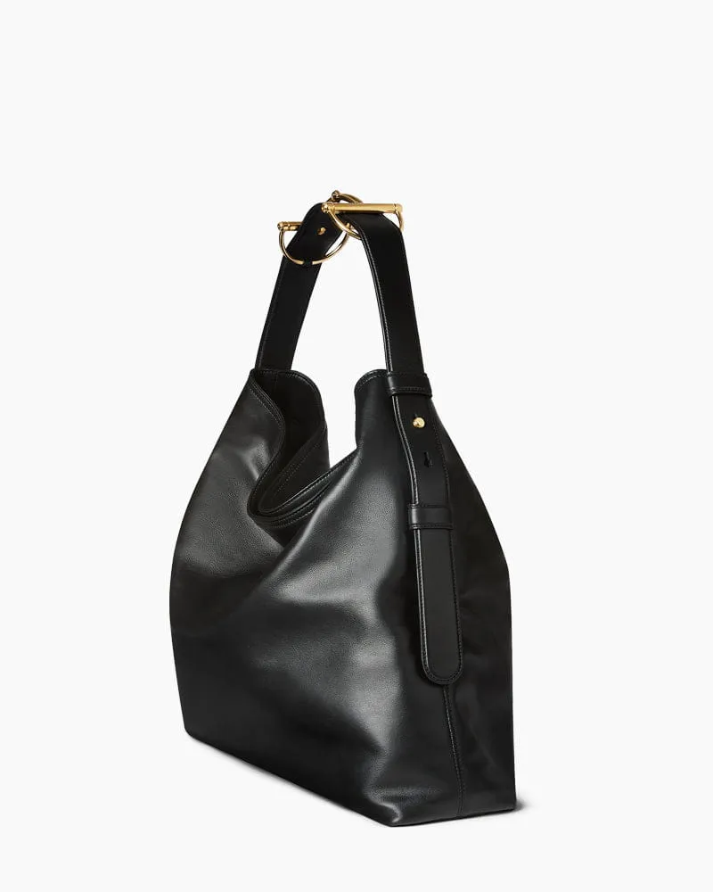 Black Leather Horsebit Tote for Stylish Business Travel sold by Larosa product image thumbnail 2