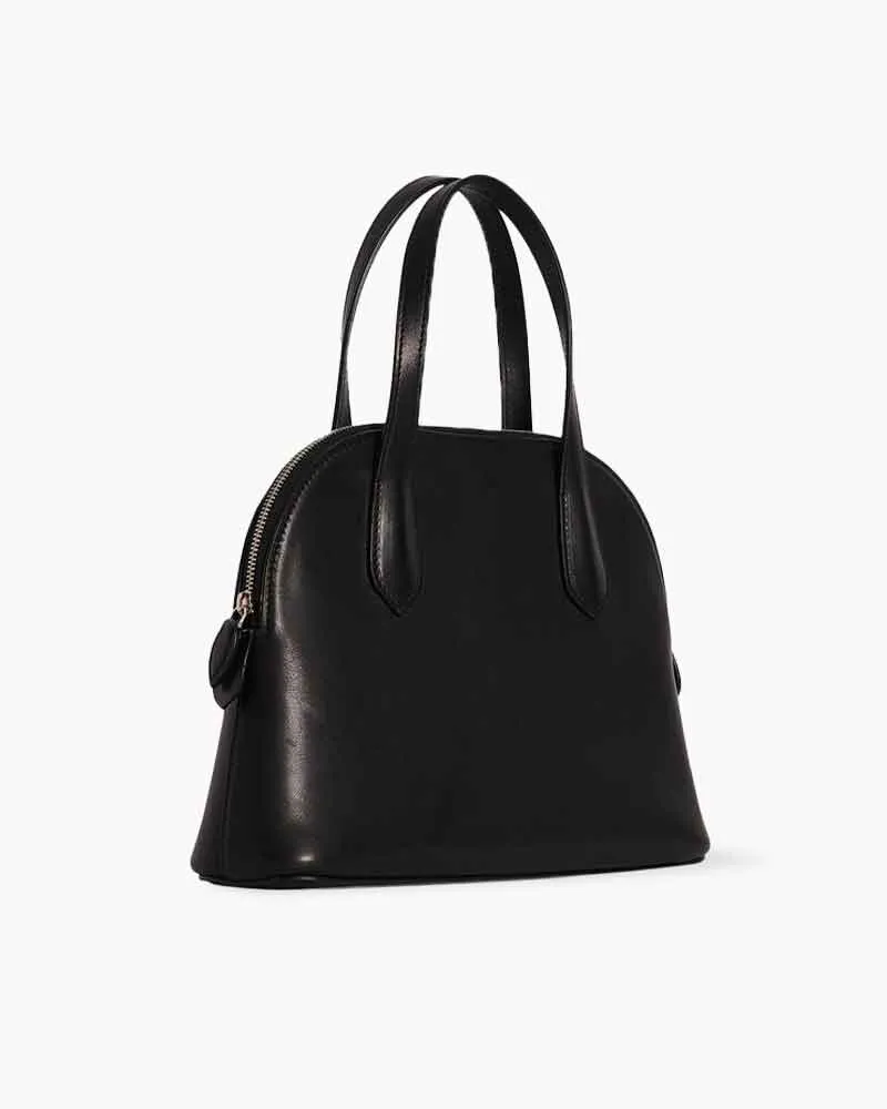 Classic Black Leather Dome Satchel for Executive Office Days sold by Larosa product image thumbnail 2