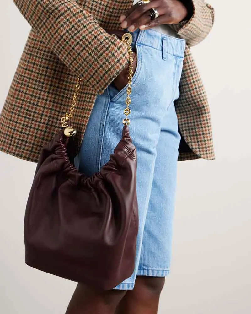 Small Burgundy Nappa Bag for Artful City Living sold by Larosa product image thumbnail 3