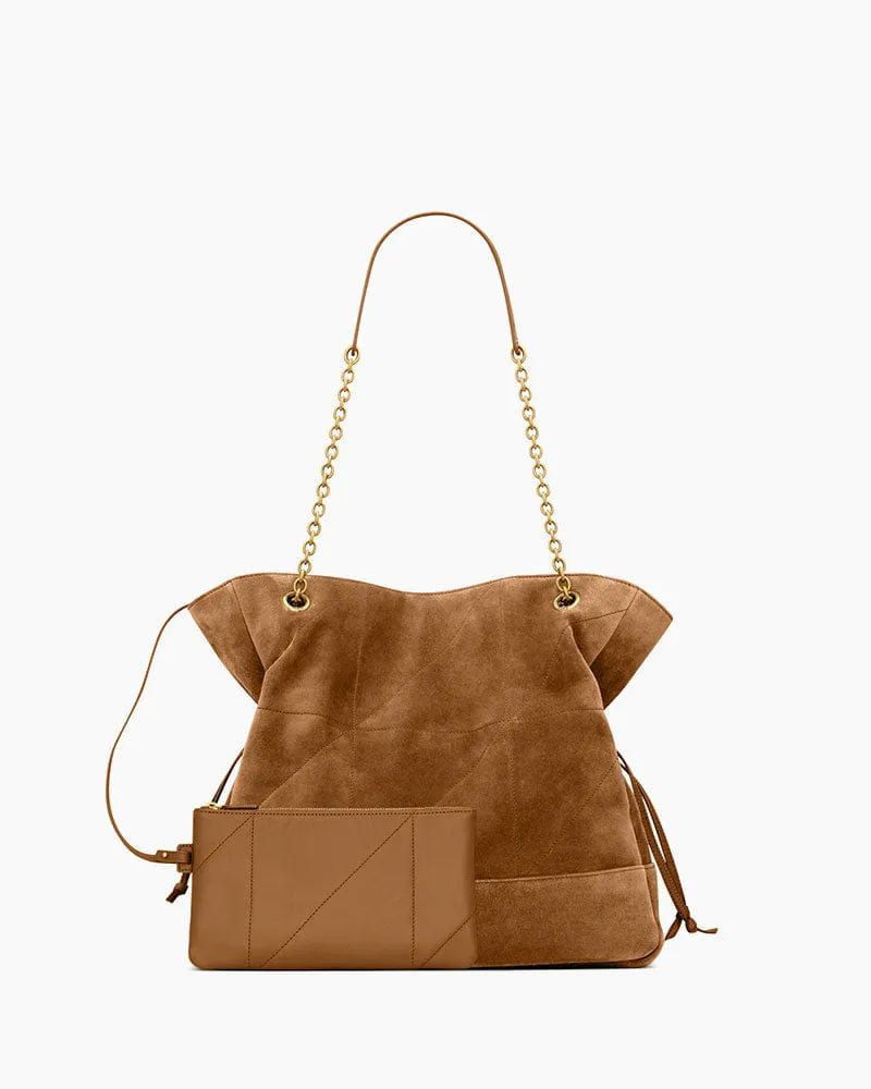 Women's Parisian Chic Slouchy Suede Shopper sold by Larosa