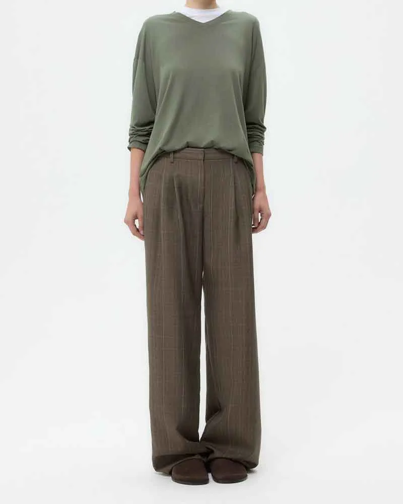 (Pre-sale) Women's Urban ChicMid-Rise Straight Leg Wool Trousers sold by Larosa product image thumbnail 5