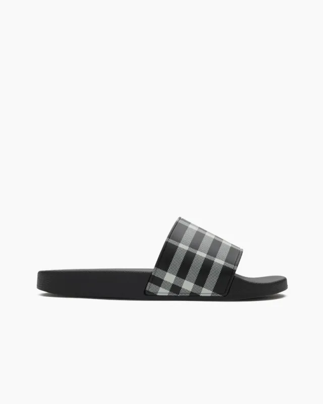 Men's Poolside Leisure Iconic Check Rubber Slides sold by Larosa
