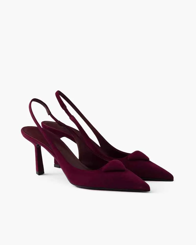 Women's Elegant Soiree Sophisticated Suede Kitten Heels sold by Larosa