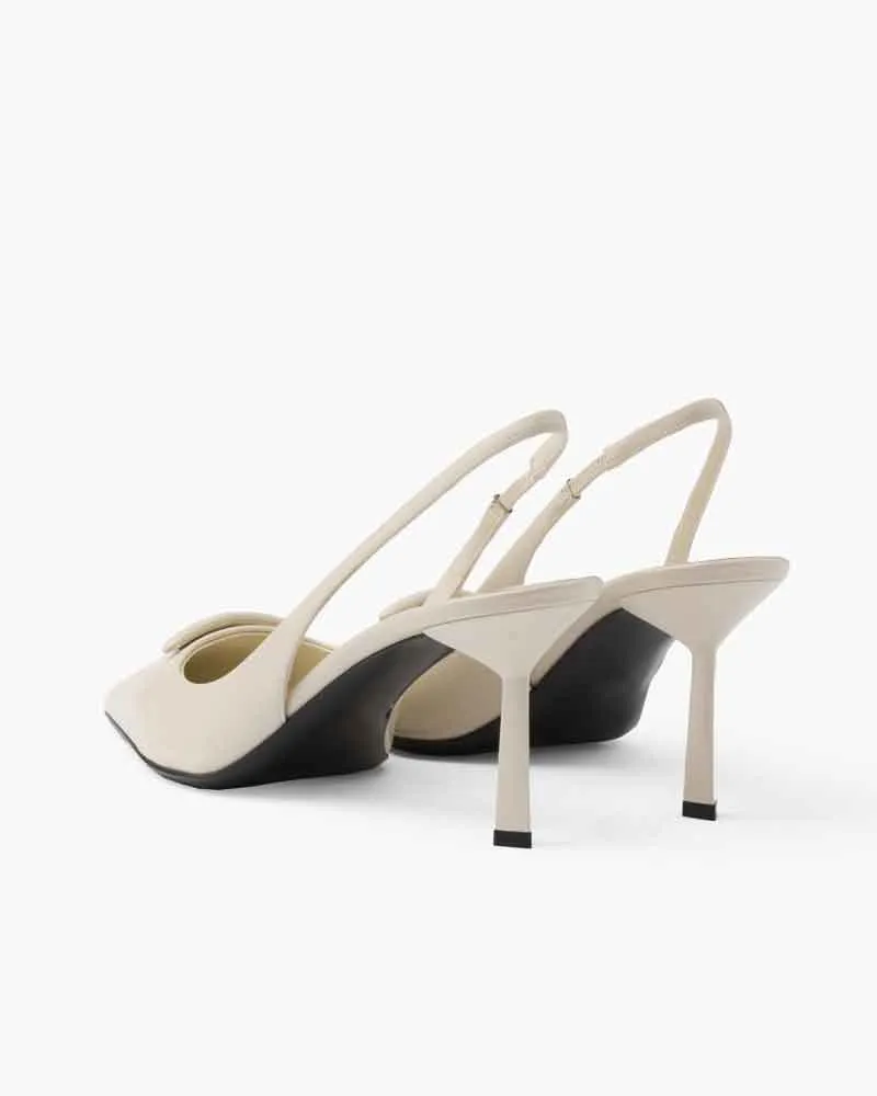 Women's Urban Sophisticate Sleek Patent Kitten-Heel Slingbacks sold by Larosa product image thumbnail 4