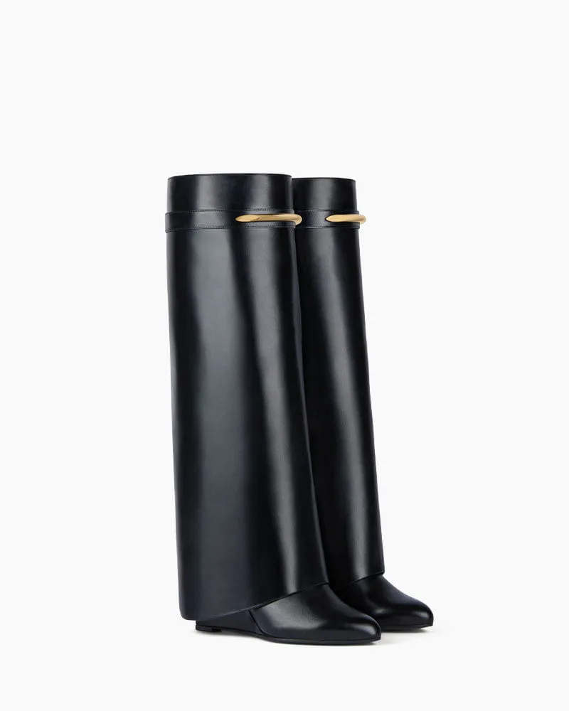 Women's Elegant Soiree Iconic Padlock Detail Gaiter Boots sold by Larosa product image thumbnail 2