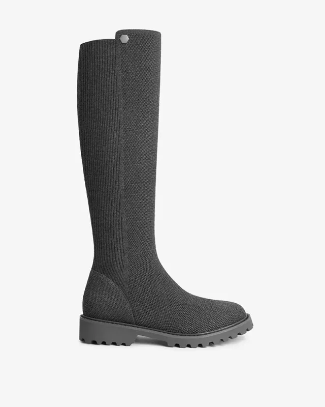 (Pre-sale)Women's All-Day Commute Stretchy Knit Wide-Calf Boots sold by Larosa