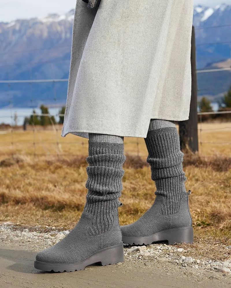 (Pre-sale)Women's Winter Outdoor Chunky Wool Platform Knee-High Boot sold by Larosa product image thumbnail 5